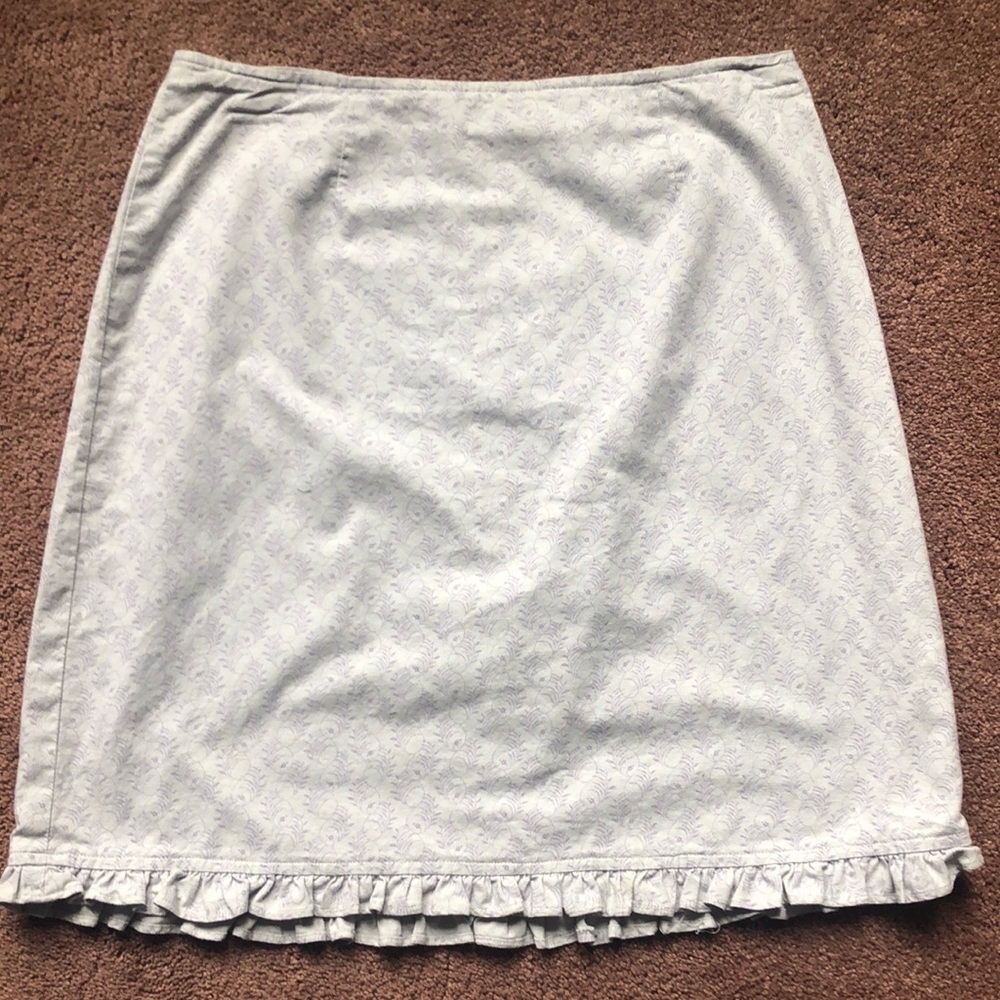 Cute summer light blue with purple design skirt size 4